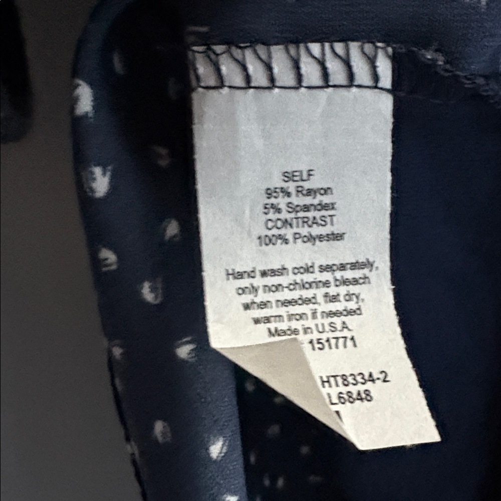 Navy Patterned Tank Top - Picture 5 of 5